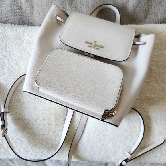 kate spade backpack mini beige white poshmark Amazon.com | new york Schuyler (Warm Beige) Flap Backpack Kate Spade Backpack